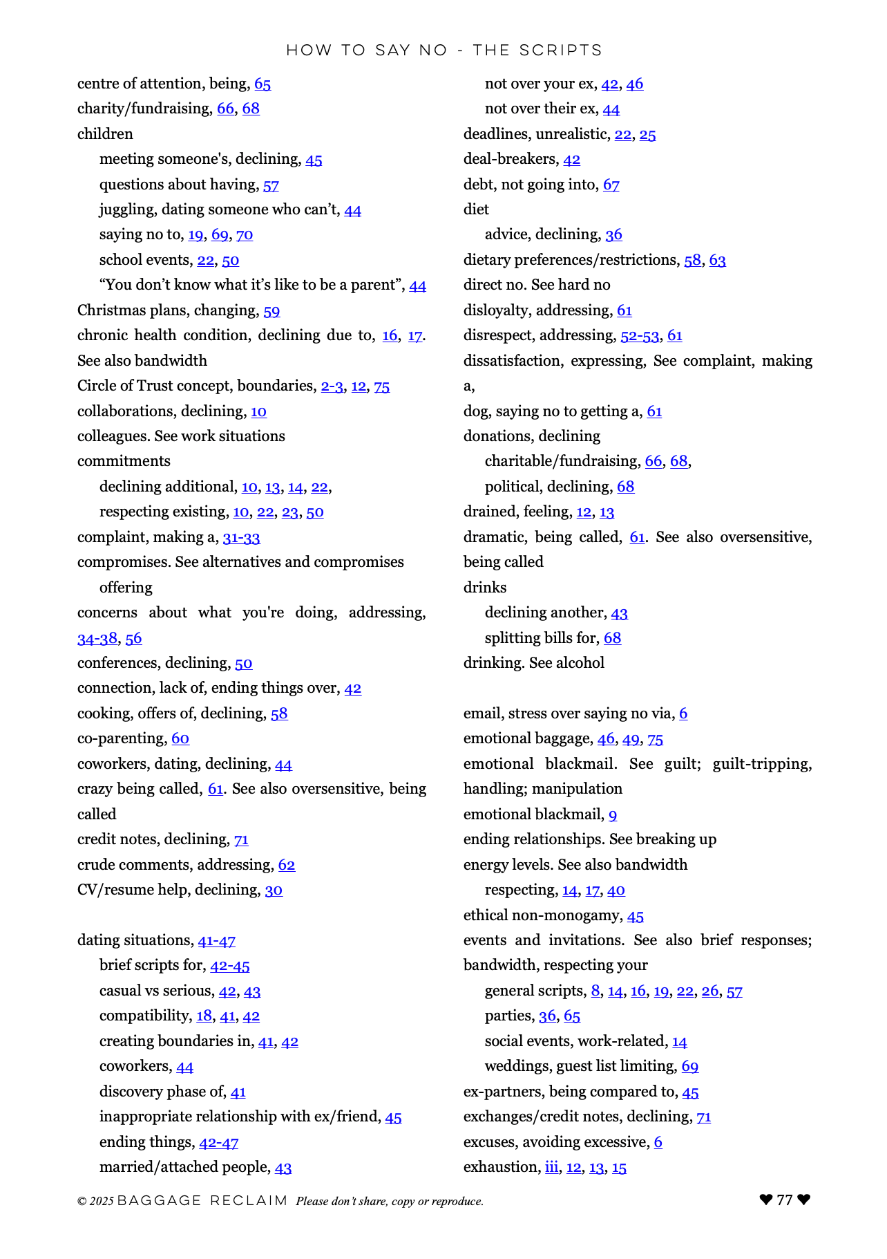 How to Say No: The Scripts ebook + class