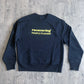 Recovering People Pleaser sweatshirt in black with neon yellow ink by Natalie Lue